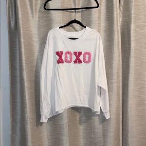 Chic soul Sweatshirt with Pink XOXO Design
